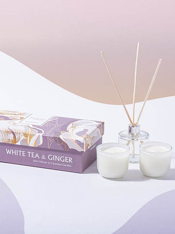Candle & Diffuser Gift Set White Tea and Ginger
