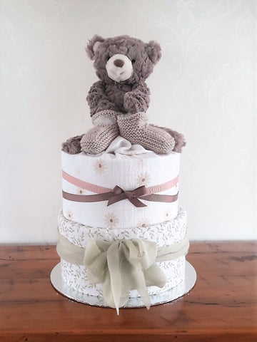Diaper cake - Double - Putty Bear Pink