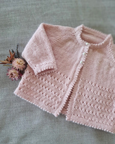 Alpaca Baby Cardigan - Soft Pink