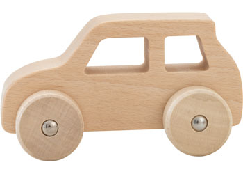 Chunky wooden car - Natural