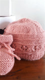 NZ made - Merino Beanie and Bootie Set - Gift boxed
