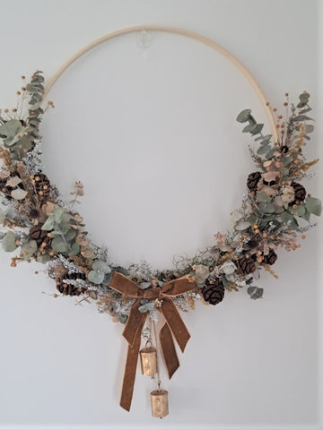 Green and Gold Christmas Wreath - Large