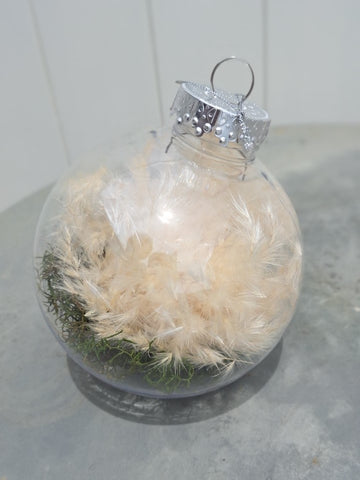 Christmas Bauble - Geen/Cream - Large
